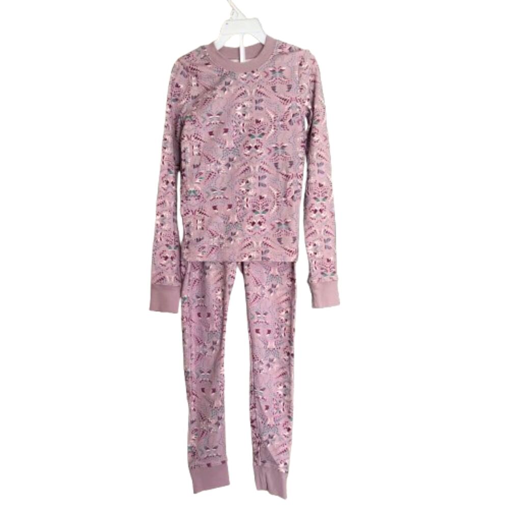 L.L.Bean Snug Fitting 100% Organic Cotton Girl's Size 8 Pajama Set Sleepwear #M